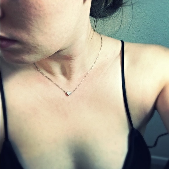 Dainty Silver Heart Necklace {SOLD} - Picture 5 of 7